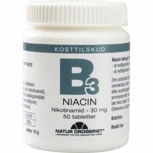 B3 Niacin 30 mg 50 stk
