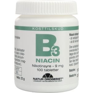 B3 Niacin 9 mg 100 stk.