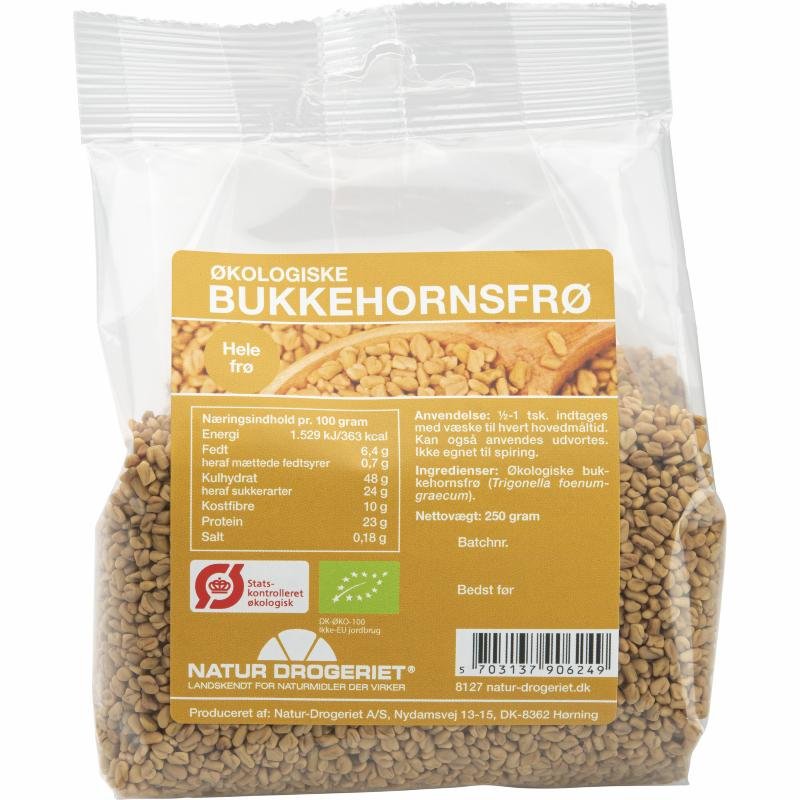 Bukkehornsfrø, 250 g Øko