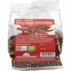 Chili knust m/frø 100 g Øko