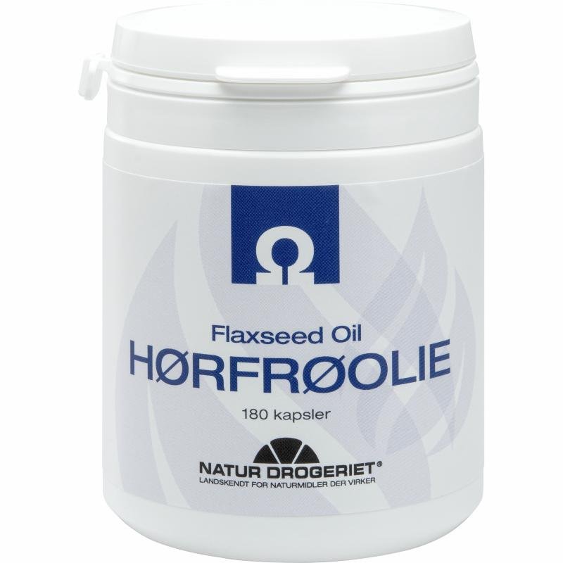 Hørfrøolie kaps 500 mg 180 stk