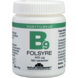 B9 Folsyre 400 μg 180 stk.
