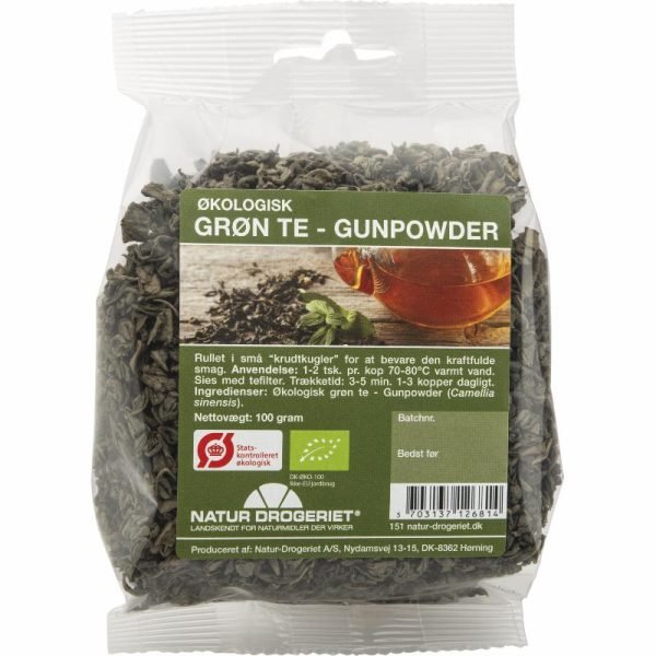 Grøn te - Gunpowder 100 g Øko