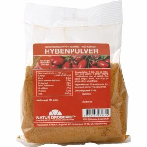 Hybenpulver m/kerner 200 g