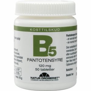 B5 Pantotensyre 120mg 50 stk