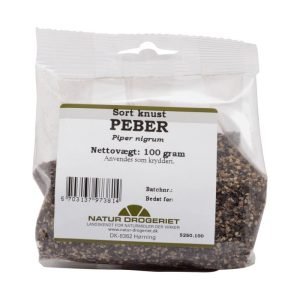 Peber sort knust 100 g