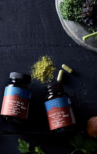 Vitamin D3 50 ug with Vitamin K2 100 ug Complex, 50 caps - Billede 2