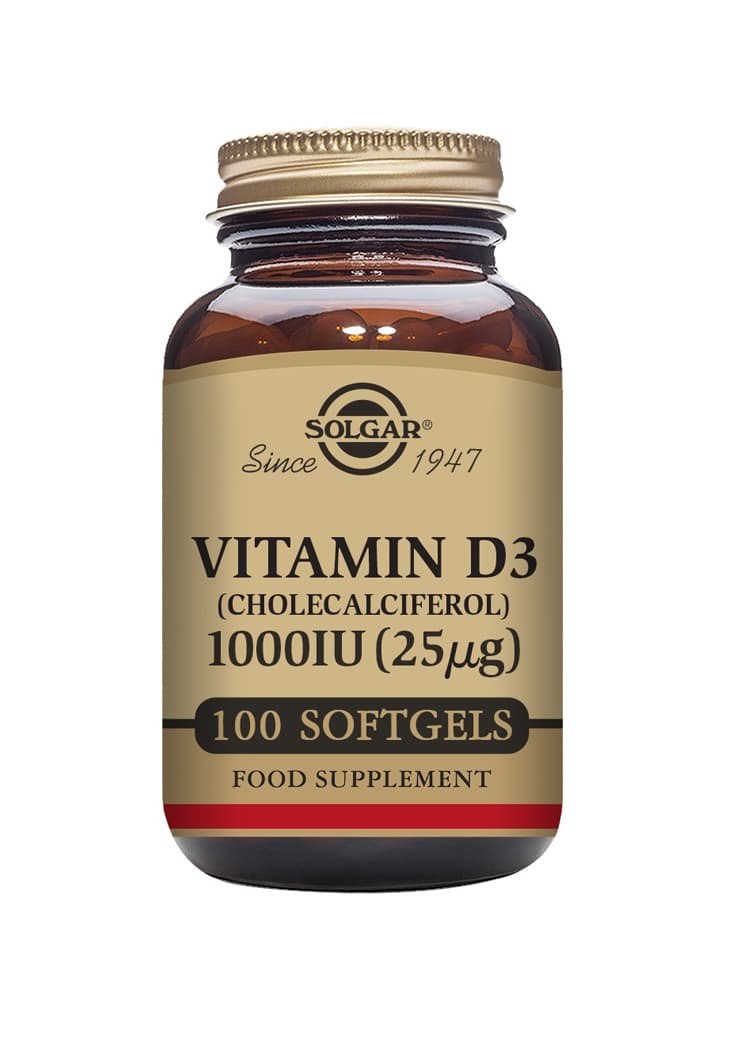 Vitamin D3 1000 IU (25 ug), 100 softgels