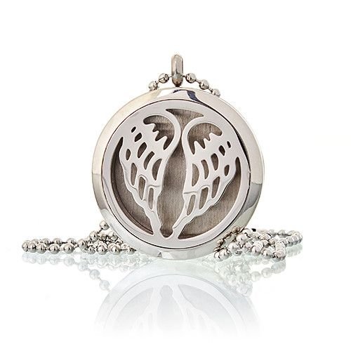 Aromatherapy Jewellery Necklace - Angel Wings 30mm - Billede 3