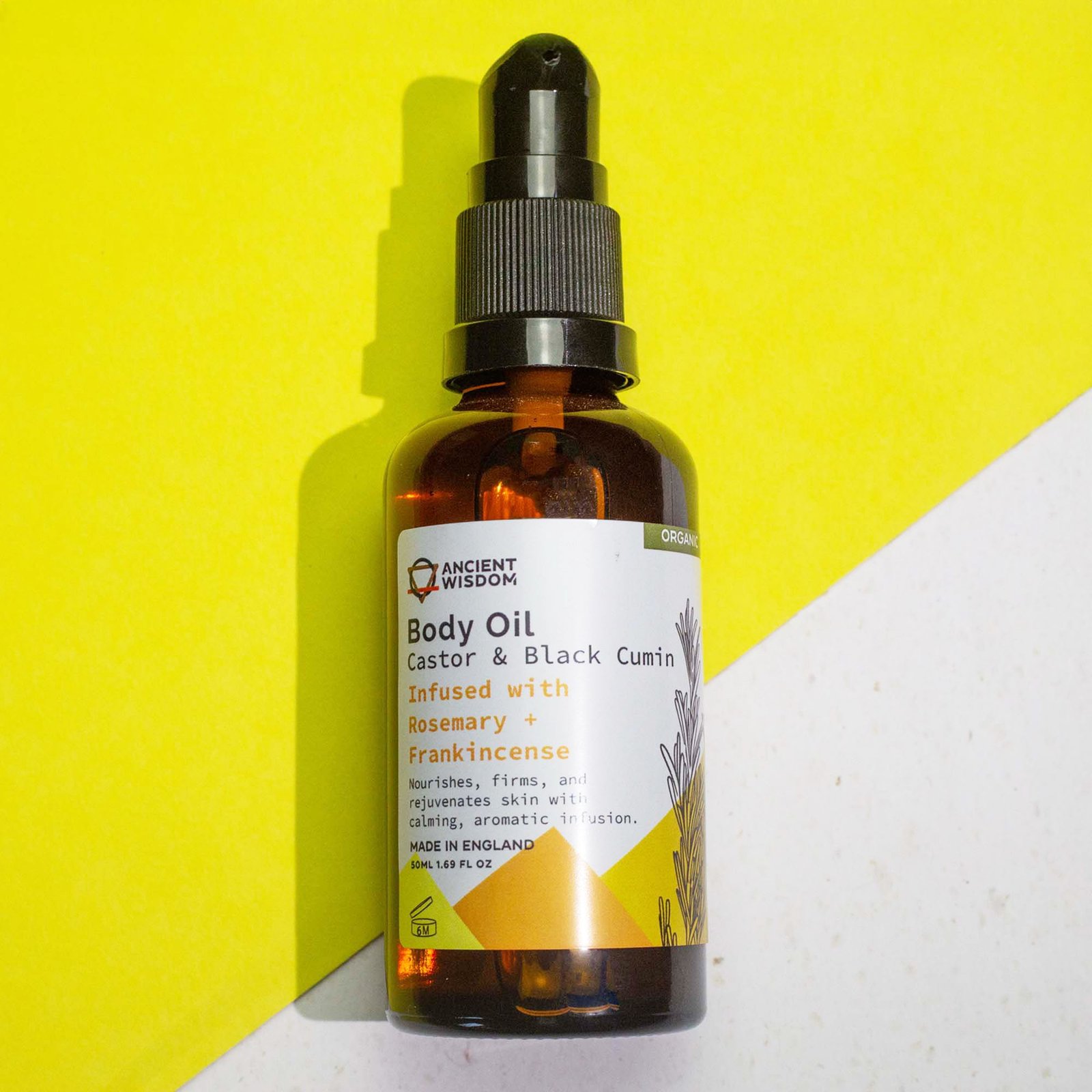 Organic Body Oil 50ml - Rosemary & Frankincense - Billede 3