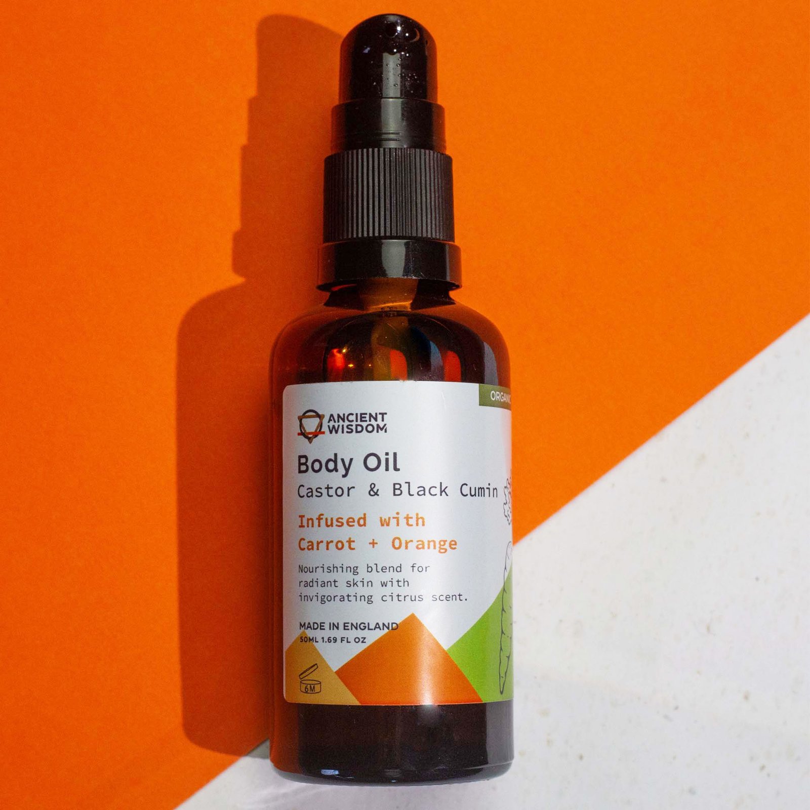 Organic Body Oil 50ml - Carrot & Orange - Billede 2
