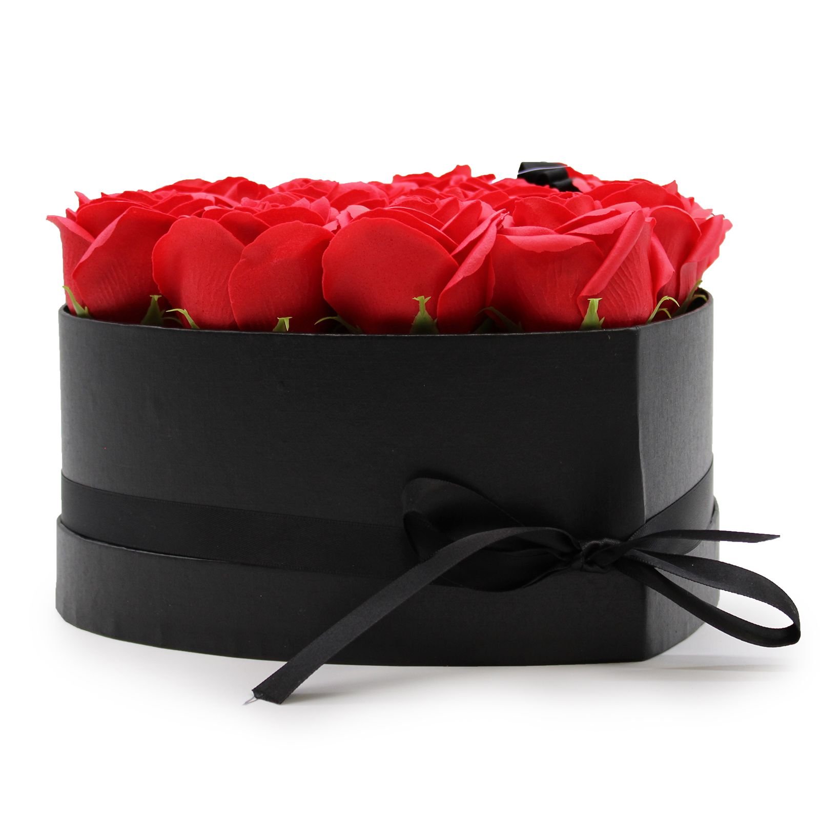 Soap Flower Gift Bouquet - 13 Red Roses - Heart - Billede 8