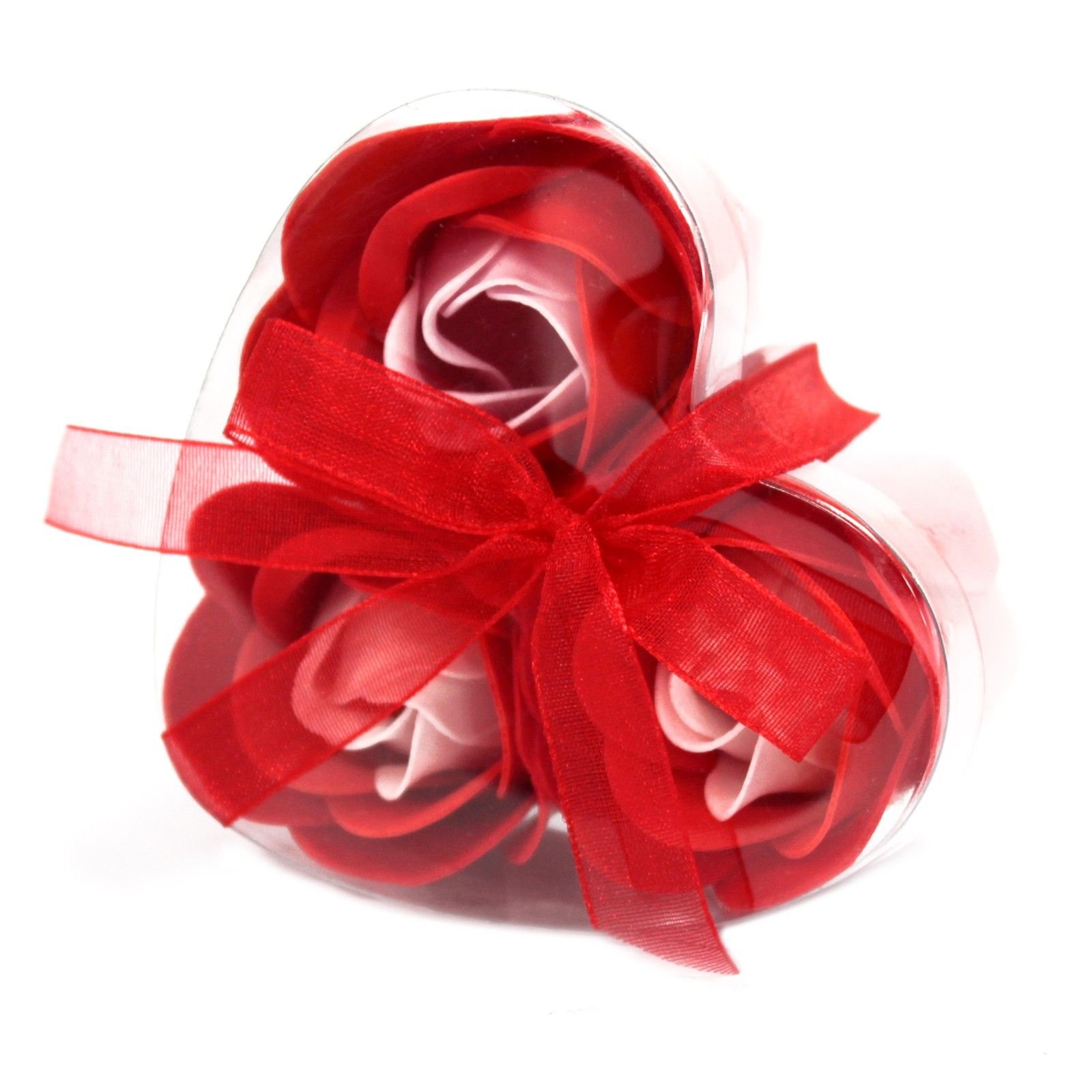 Set of 3 Soap Flower Heart Box - Red Roses - Billede 2