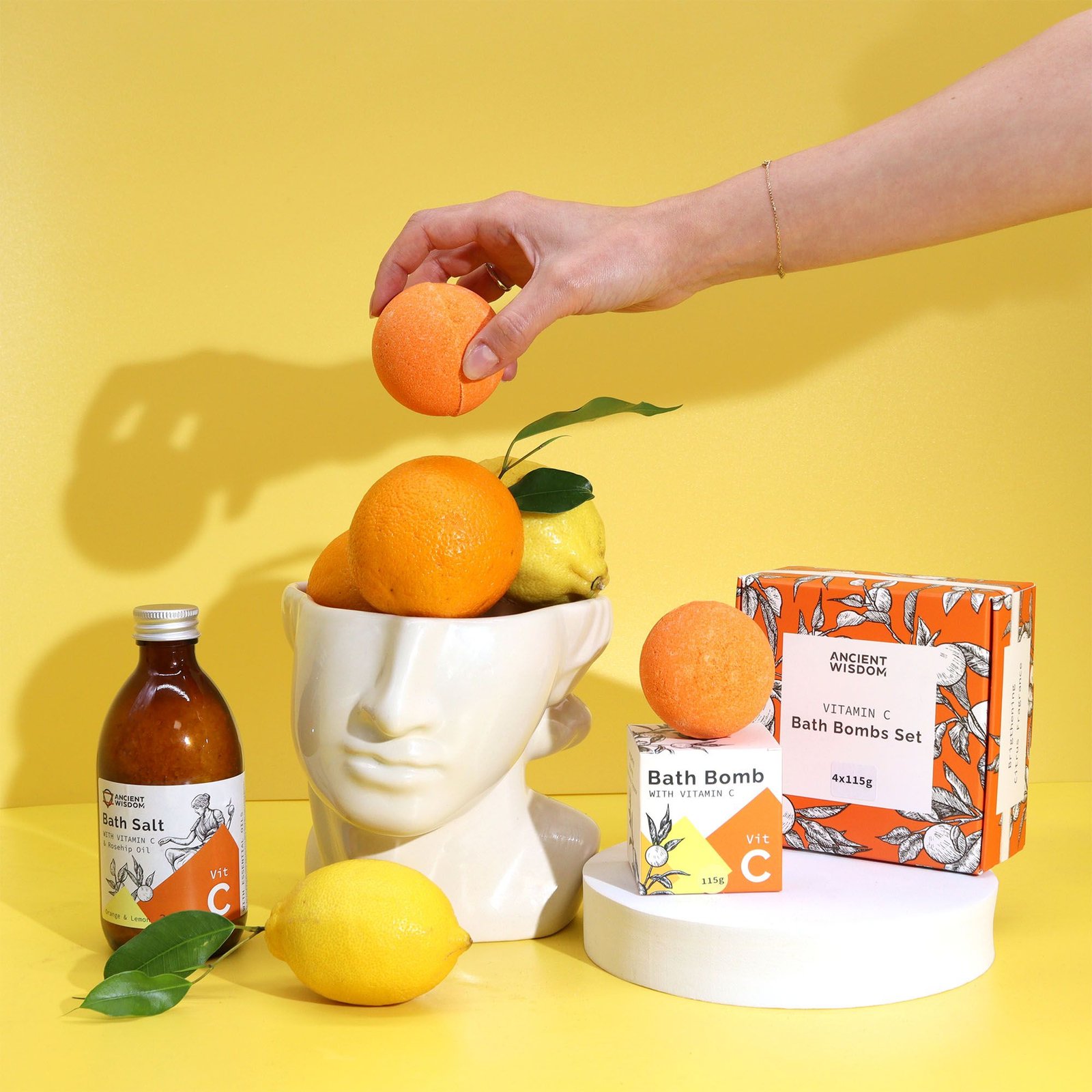 Zesty Vitamin C Bath Bombs Set – Aromatherapy Quartet - Billede 5