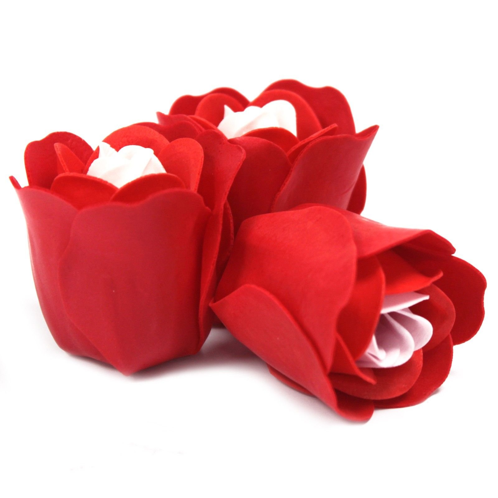 Set of 3 Soap Flower Heart Box - Red Roses - Billede 5