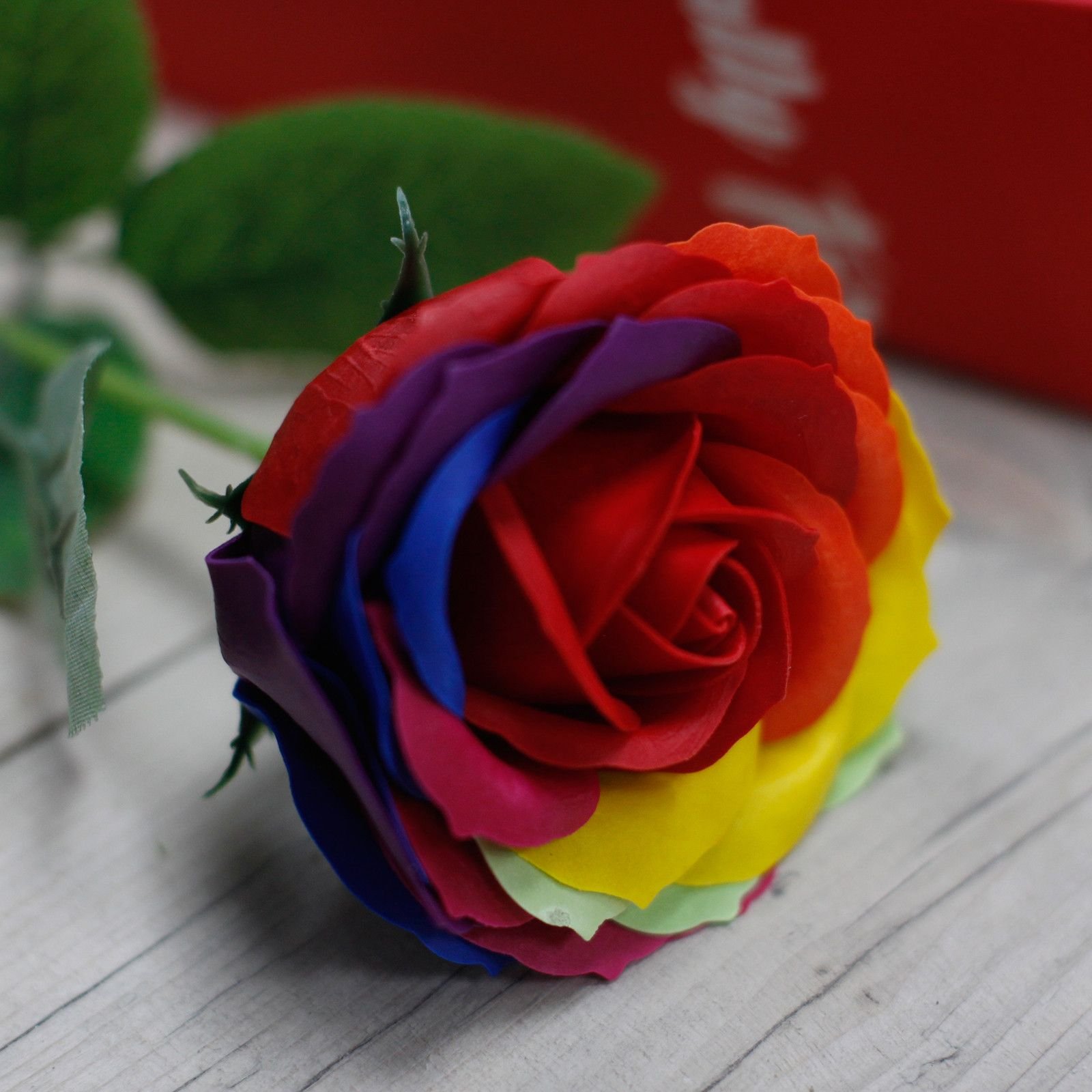 Luxury Soap Flower - Rainbow - Billede 3
