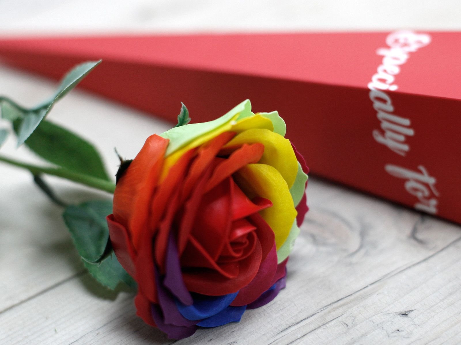 Luxury Soap Flower - Rainbow - Billede 4