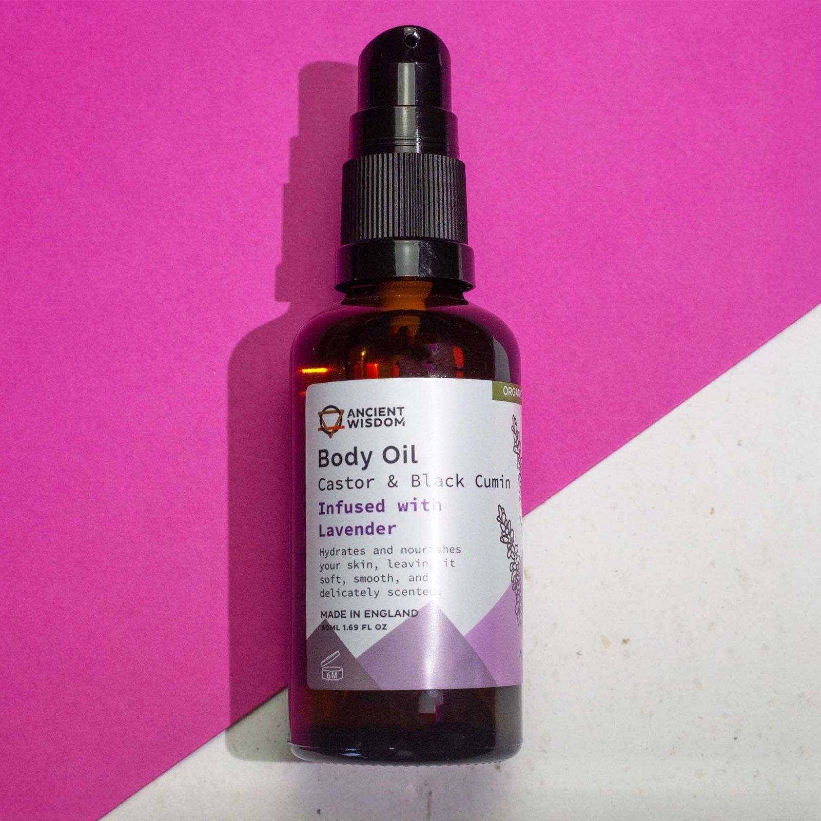 Organic Body Oil 50ml - Lavender - Billede 3