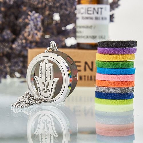 Aromatherapy Jewellery Necklace - Hand of Fatima 30mm - Billede 4