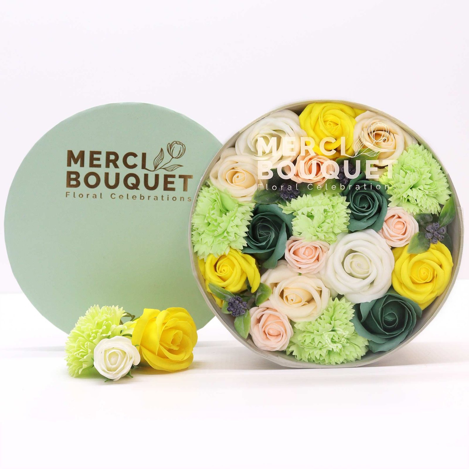 Round Box - Spring Celibrations - Yellow & Greens - Billede 2