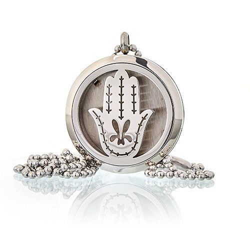 Aromatherapy Jewellery Necklace - Hand of Fatima 30mm - Billede 2