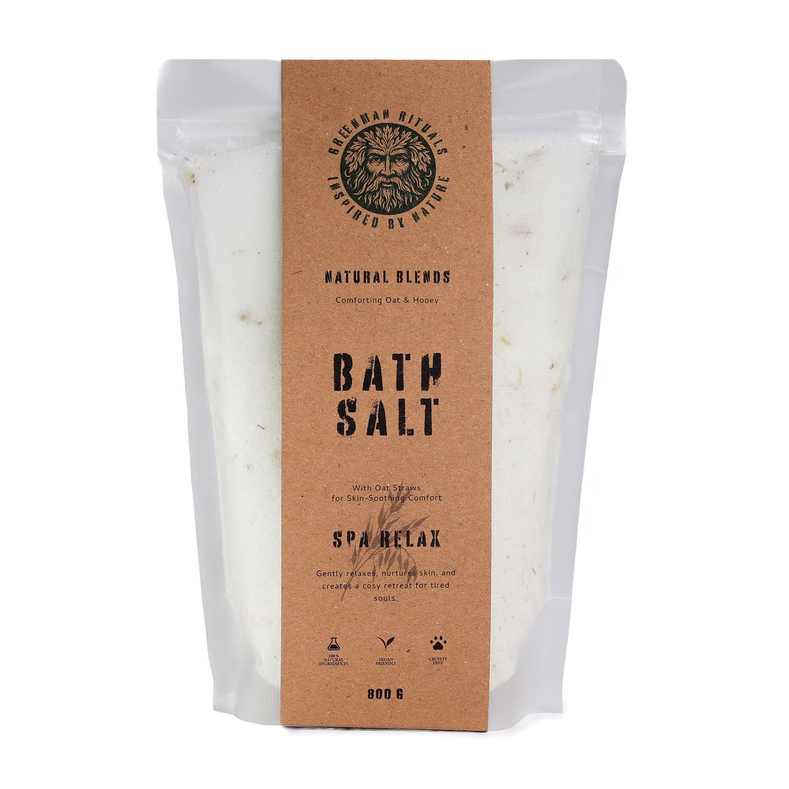 Greenman Rituals Oat & Honey Epsom Bath Salt – Spa Relax Blend - Billede 4