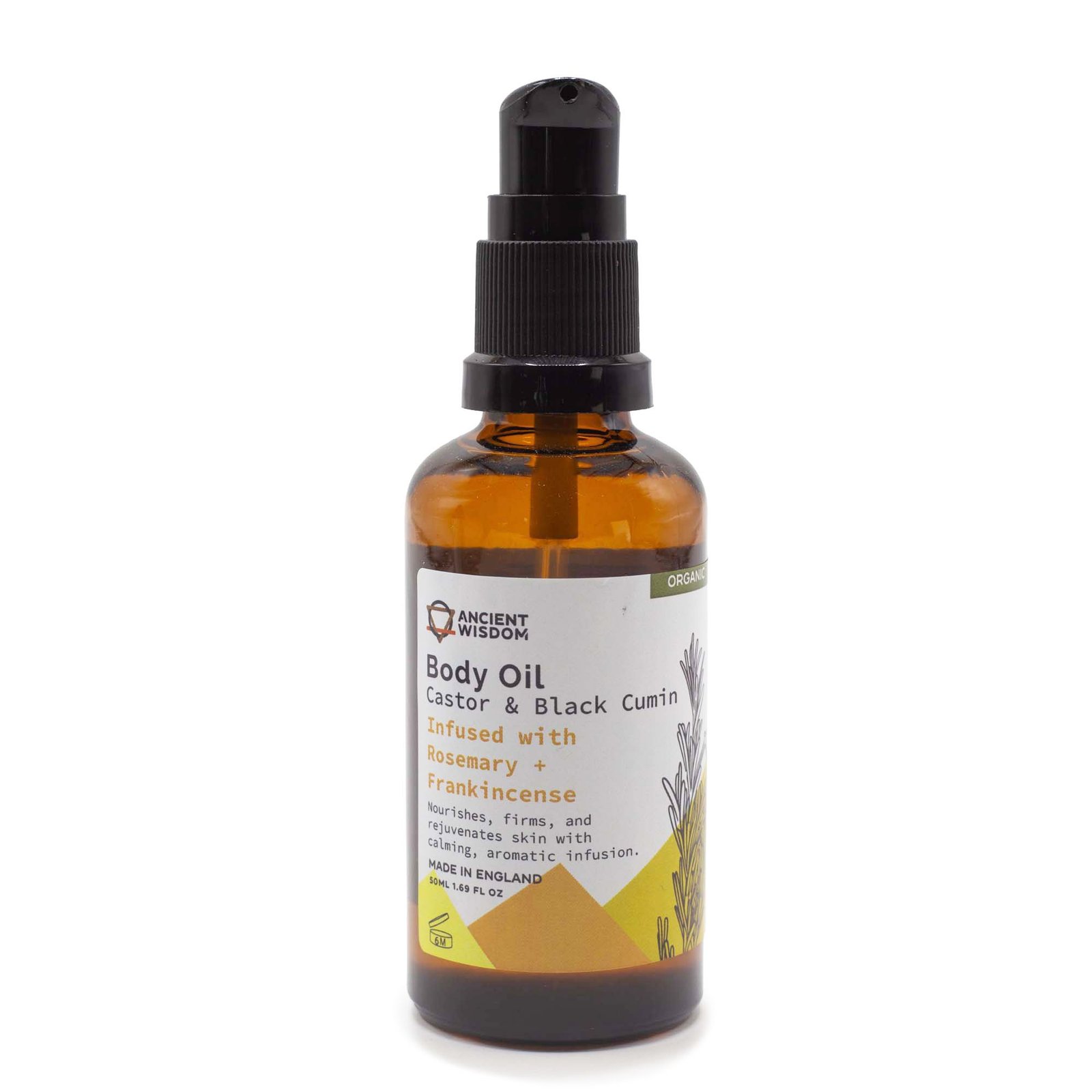 Organic Body Oil 50ml - Rosemary & Frankincense - Billede 2