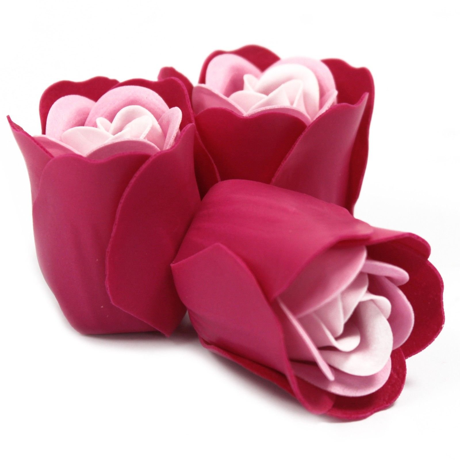Set of 3 Soap Flower Heart Box - Pink Roses - Billede 2