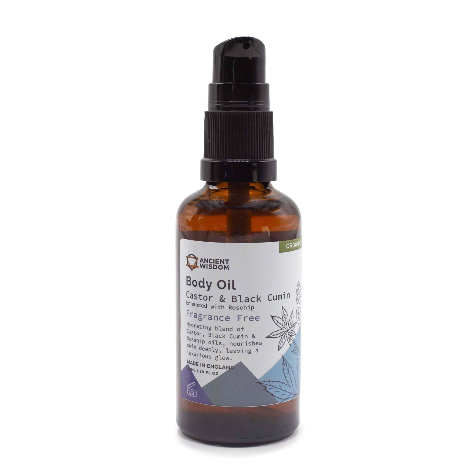 Organic Body Oil 50ml - Rosehip (Unfragranced) - Billede 4