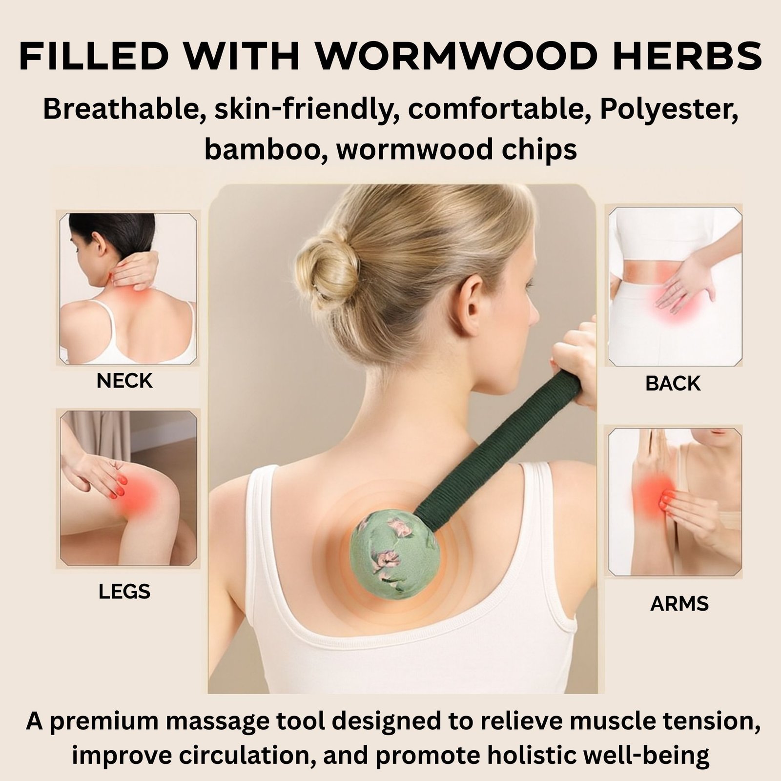 Wormwood Massage Hammer - Lemon - Billede 2