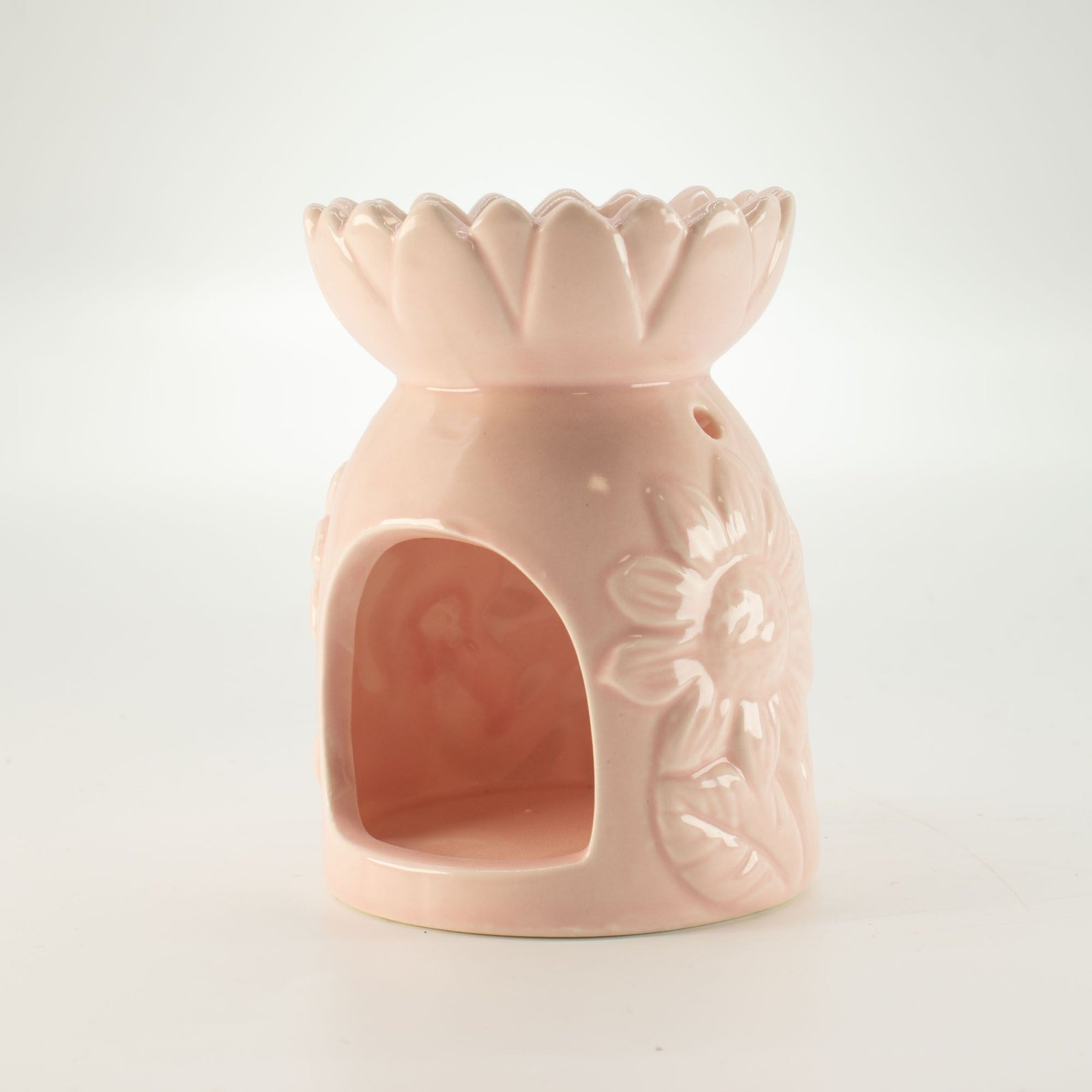 Ceramic Sunflower Oil Burner - Pastel Pink - Billede 3