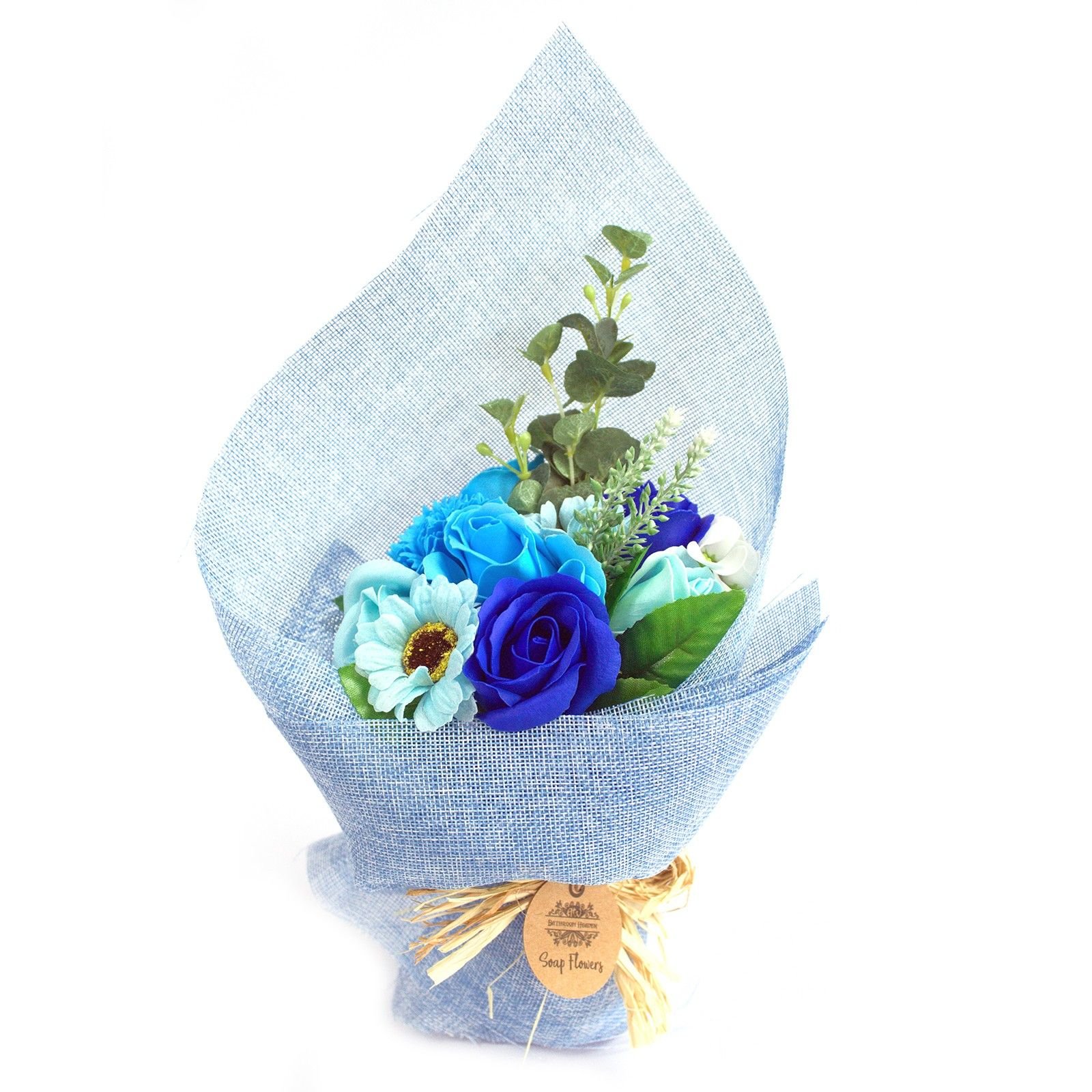 Standing Soap Flower Bouquet - Blue - Billede 2