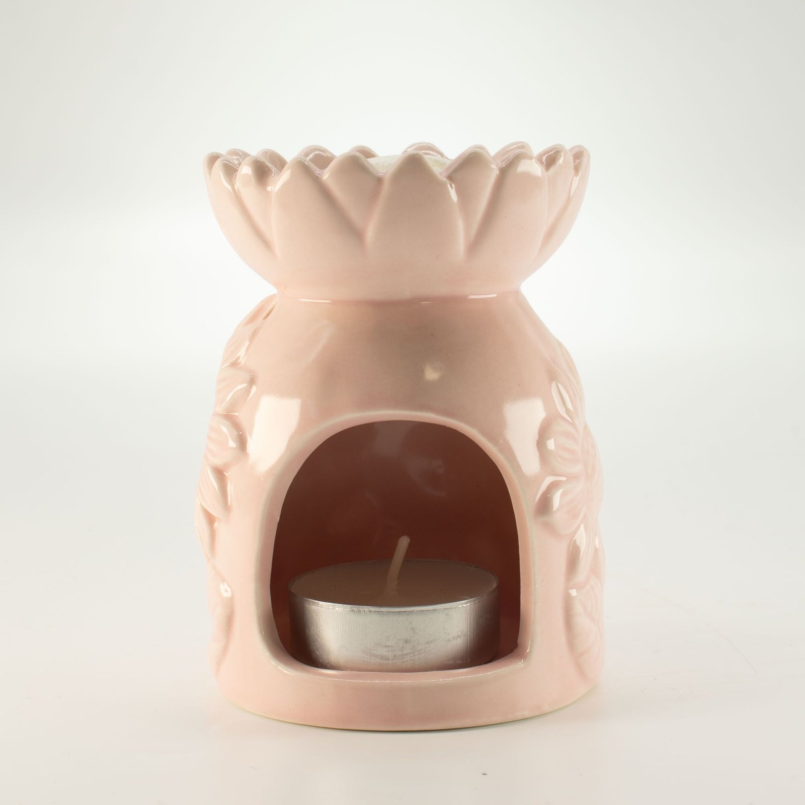 Ceramic Sunflower Oil Burner - Pastel Pink - Billede 4