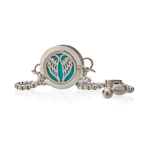 Aromatherapy Jewellery Chain Bracelet - Angel Wings - 20mm - Billede 2