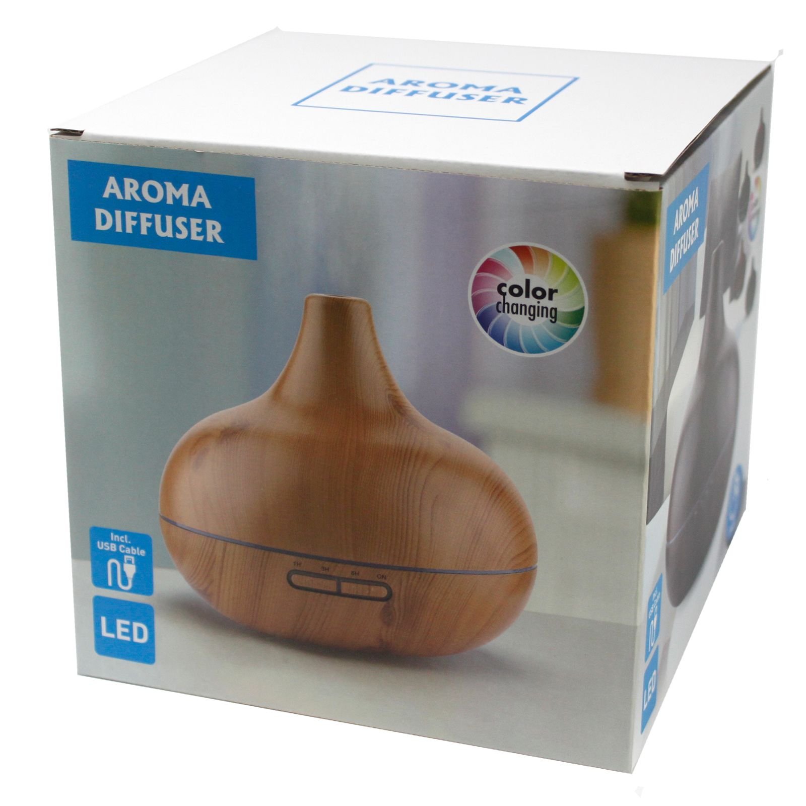 Santorini Atomiserer - Skal-effekt - USB-opladelig - Farveskiftende - Timer - Billede 2