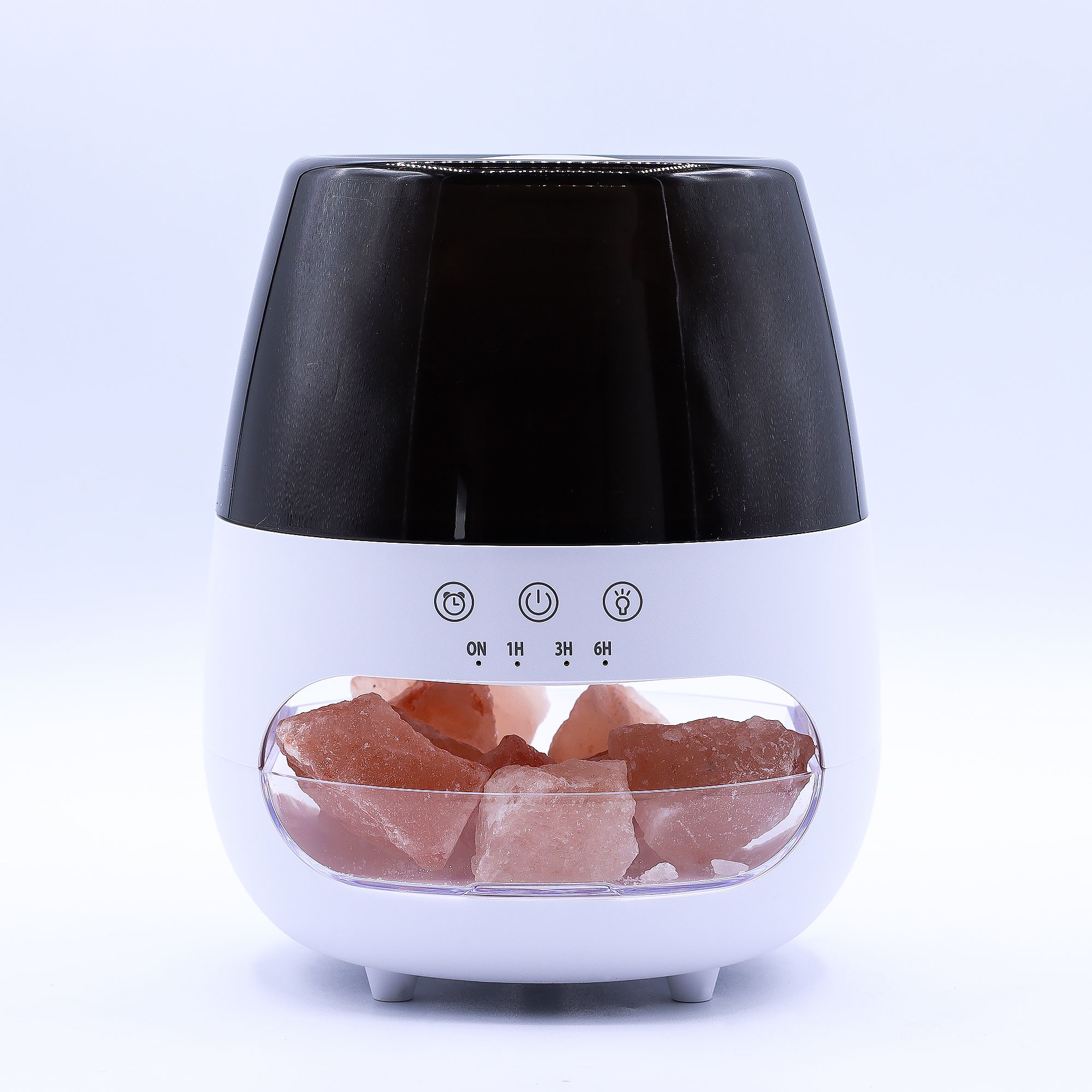 Salt Stone Flame Effect Aroma Diffuser - White USB - Colour Change and Timer - Billede 3