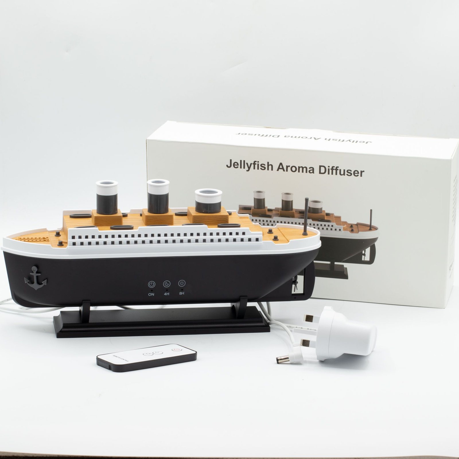 Ship Model Puff Effect Aroma Diffuser with Colour-Changing LED - Billede 7