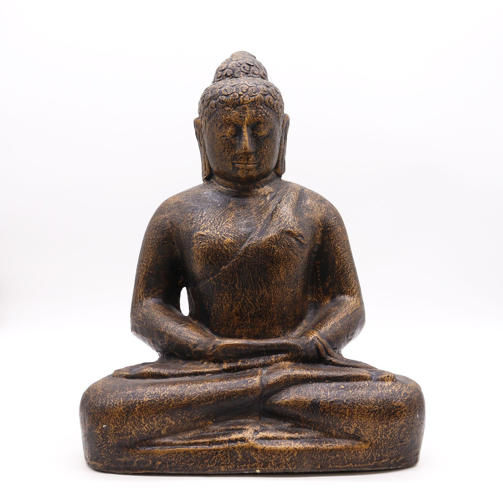 Buddhastatue i Antik Guld – 50 cm