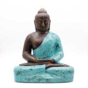 Buddhastatue i turkis og Sten