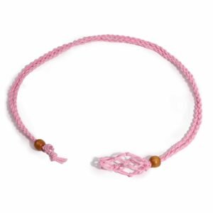 Krystal Halskæde Snor 45cm/18inch - Pink