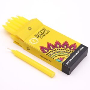 Manifest Magic-lys (pakke med 12) - Gul - Solar plexus-chakra