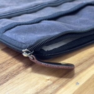 Stonewash rejse-laptoppung - Antracit - 24x33cm