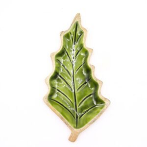 Lost in the Forrest - Emaljeret bladskål i træ - 33x17cm
