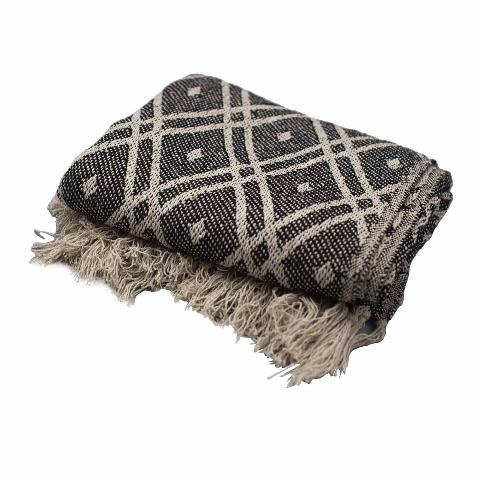Boho Komfort-plaid - Sort og Beige Regency - Billede 5
