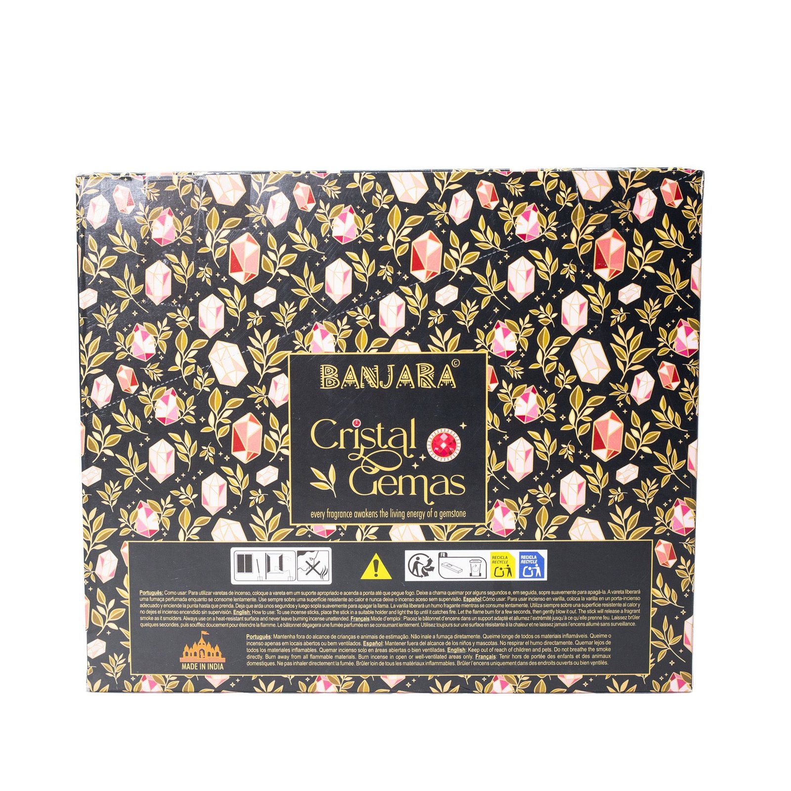 Banjara Cristal Gemas Røgelsespinde - Klar Kvarts Fyr - Billede 6