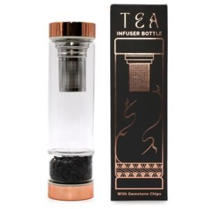 Krystal Glas Te-infuser Flaske - Rosaguld - Onyx