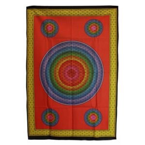 Bomulds Vægtæppe (70x110cm) - Fem Livets Blomst