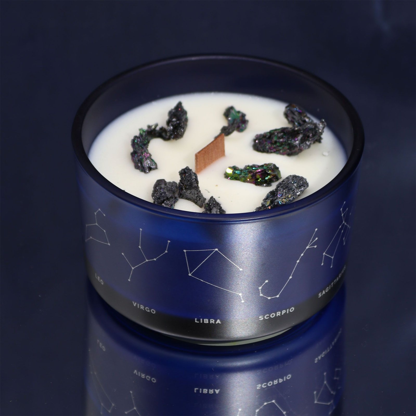 Zodiac Crystal Candle with Gemstone Bracelet - Cancer - Billede 4