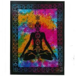 Bomulds Vægkunst - Chakra Buddha
