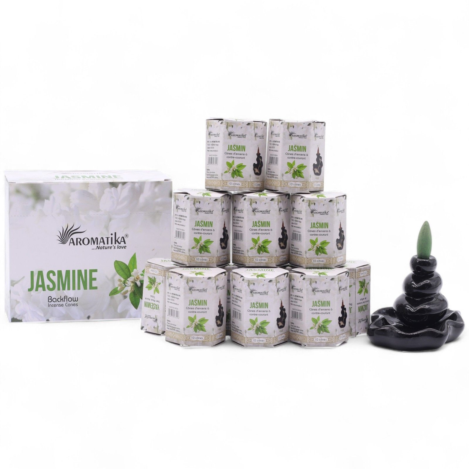 Masala Backflow Røgelse, 10 stk. - Jasmin - Billede 4